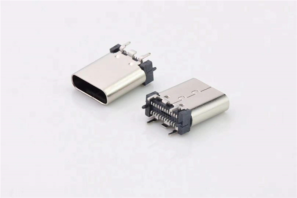 USB type C 3.1插板SMT全针连接器波峰焊USB - C连接器